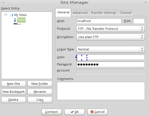 Filezilla Site