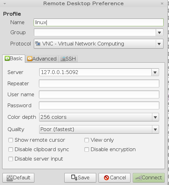 Remmina Linux Host